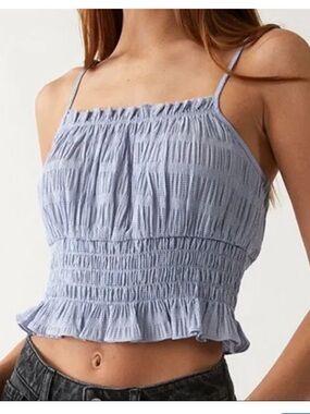 PacSun Kendall & Kylie Gingham Smocked Tank Top Women’s Large Cottagecore Girly